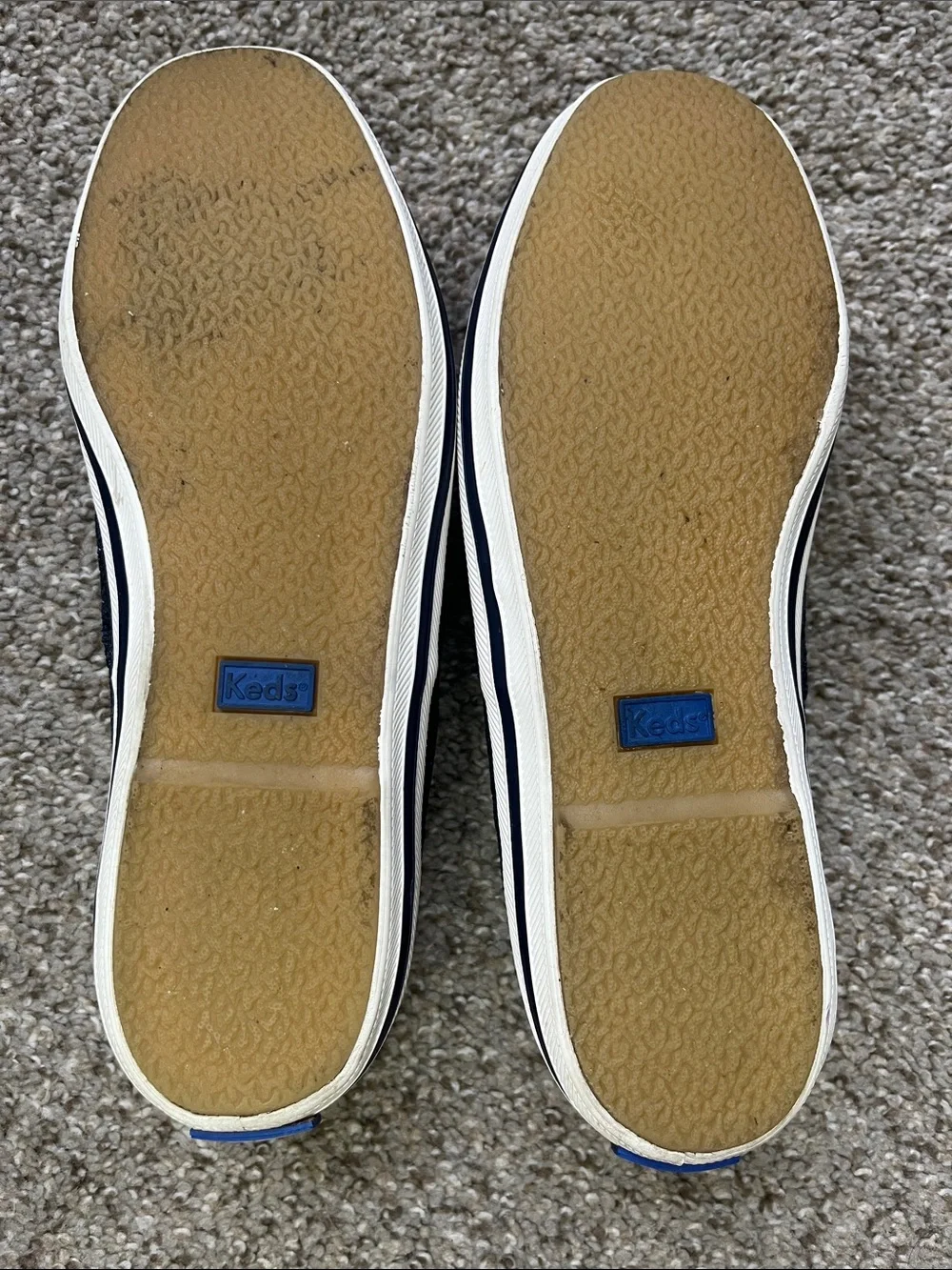Kate Spade x Ked’s Navy Glitter Sneakers with Ribbon Laces